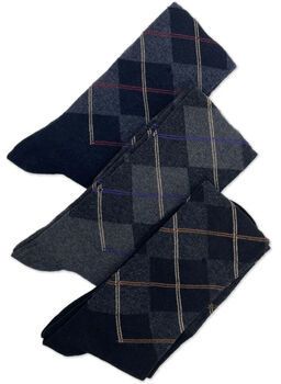 Ponožky Duca Di Morrone  Padova Diamond Pattern - Tripack Gray
