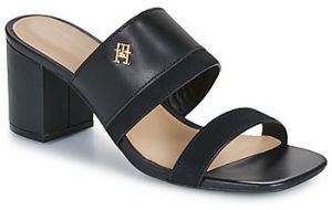 Sandále Tommy Hilfiger  LEATHER   SUEDE BLOCK HEEL MULE