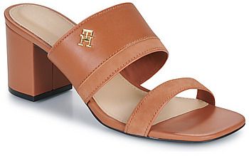 Sandále Tommy Hilfiger  LEATHER   SUEDE BLOCK HEEL MULE