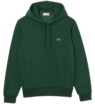 Mikiny Lacoste  Organic Brushed Cotton Hoodie SH9623 - Vert