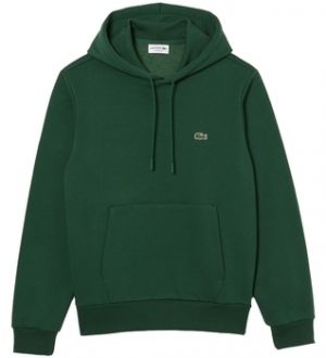 Mikiny Lacoste  Organic Brushed Cotton Hoodie SH9623 - Vert