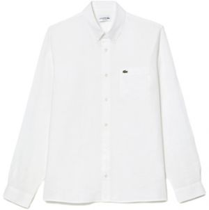 Košele s dlhým rukávom Lacoste  Linen Shirt 5692 - Blanc