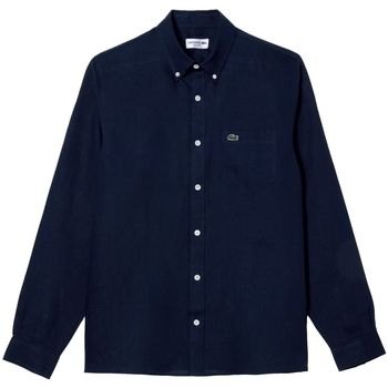 Košele s dlhým rukávom Lacoste  Linen Shirt 5692 - Marine