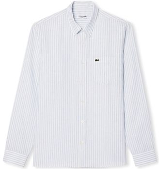 Košele s dlhým rukávom Lacoste  Regular Fit Linen Shirt CH6985 - Blue/Blanc