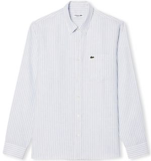 Košele s dlhým rukávom Lacoste  Regular Fit Linen Shirt CH6985 - Blue/Blanc