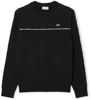 Mikiny Lacoste  Logo Trim Fleece Sweatshirt SH9818 - Black