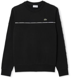 Mikiny Lacoste  Logo Trim Fleece Sweatshirt SH9818 - Black