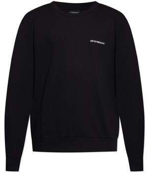 Mikiny Emporio Armani  Embroidered Logo Lounge Sweatshirt Black