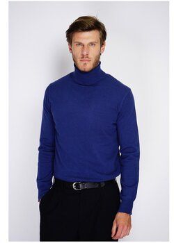 Svetre William De Faye  WFM143_BLEU_NUIT