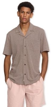 Košele s dlhým rukávom Rvlt Revolution  Jacquard Cuban Shirt 3175 - Brown