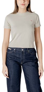 Tričká s krátkym rukávom Calvin Klein Jeans  WOVEN LABEL PEACHED J20J224202