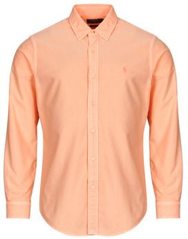 Košele s dlhým rukávom Polo Ralph Lauren  CHEMISE DROITE CUSTOM EN OXFORD LEGER TEINTURE MINERALE
