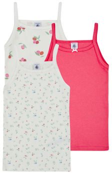 Tielka a tričká bez rukávov Petit Bateau  3 CHEMISES BRETELLES