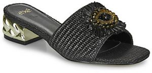 Šľapky Exé Shoes  KATY-424-RAFFIA-BLACK