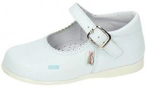 Balerínky/Babies Bambineli  Bambinelli 457 Merceditas  piel con hebilla Blanco