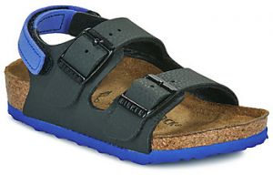 Sandále BIRKENSTOCK  Milano AS Kids BF Desert Soil Black/UBlu