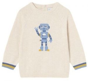 Kabáty Mayoral  2310 JERSEY INTARSIA BEBE Beige