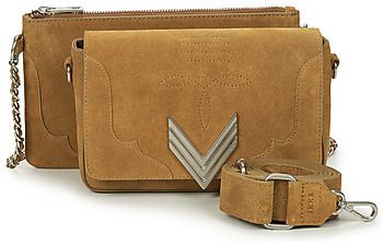 Tašky cez rameno Ikks  111 WESTERN COL CAMEL DECOUPE SUEDE