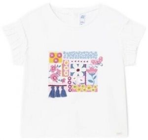 Polokošele s dlhým rukávom Mayoral  1010 Camiseta m/c Blanco