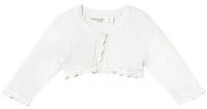 Kabáty Mayoral  318 Rebeca tricot Better Cotton recién nacido Blanco