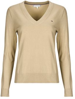 Svetre Tommy Hilfiger  CO JERSEY STITCH LS V-NK SWEATER