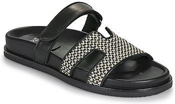 Šľapky Exé Shoes  966-KIMOLOS-LEATHER-BEIGE-BLACK