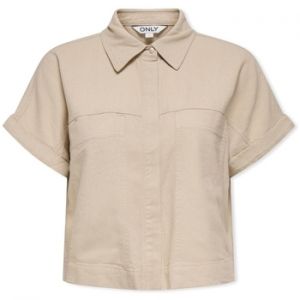 Blúzka Only  Caro Linen Shirt - Oxford Tan