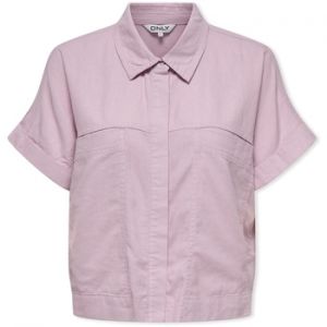 Blúzka Only  Caro Linen Shirt - Violet Ice