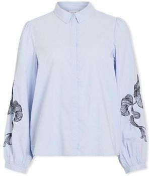 Blúzka Vila  Vesta Shirt - Kentucky Blue/Black Beu