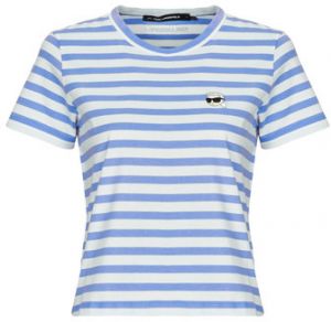 Tričká s krátkym rukávom Karl Lagerfeld  IKON STRIPE BOXY T-SHIRT