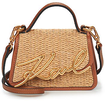 Kabelky Karl Lagerfeld  K/SIGNATURE RAFFIA NANO BAG