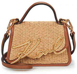 Kabelky Karl Lagerfeld  K/SIGNATURE RAFFIA NANO BAG