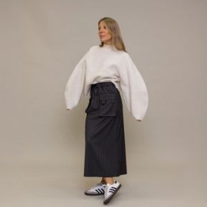 Sukňa As Deolindas  Billie Skirt - Grey Stripes