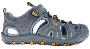 Sandále Pablosky  BLACK Steel Baby Sandals 981910 - Blue-Orange-Neon Yellow