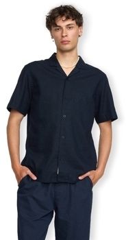 Košele s dlhým rukávom Rvlt Revolution  Cuban Shirt - Navy