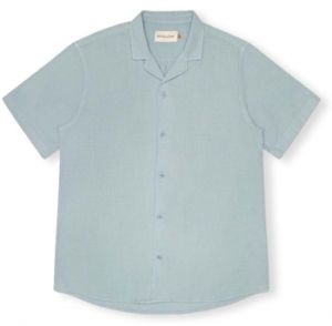 Košele s dlhým rukávom Rvlt Revolution  Cuban Shirt - Lightblue