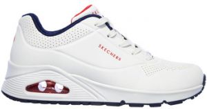 Nízke tenisky Skechers  Uno Stand On Air 73690-WNVR White/Navy/RED