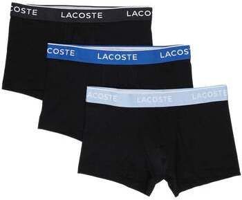 Boxerky Lacoste  3 Pack Cotton Stretch Logo Trunks Black/Light Blue/Blue