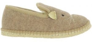Papuče La Maison De L'espadrille  BRODEE Maison de l'Espadrille BEIGE F4131