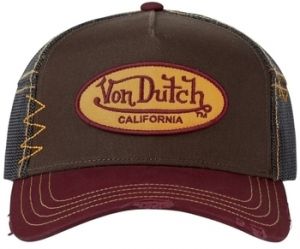 Šiltovky Von Dutch  CASQUETTES   TRUCKER  BLACK+BURGUNDY VD/1/CT/BLBR