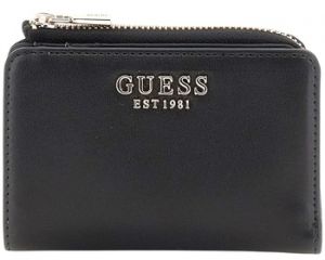 Peňaženky Guess  LAUREL SLG SMALL ZIP BLACK Noir