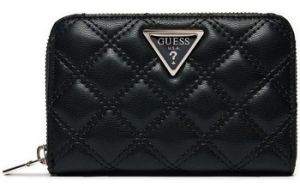 Peňaženky Guess  GIULLY SLG MEDIUM ZIP AROUND  BLACK SWQG87 48400