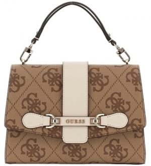 Kabelky Guess  NOLANA TOP HANDLE FLAP  LATTE LOGO/BONE HWOS95 00200
