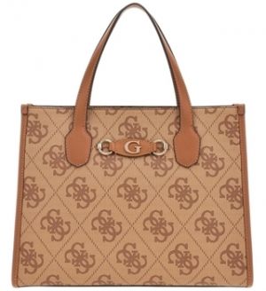 Kabelky Guess  IZZY TOP ZIP SHOULDE LATTE LOGO Beige
