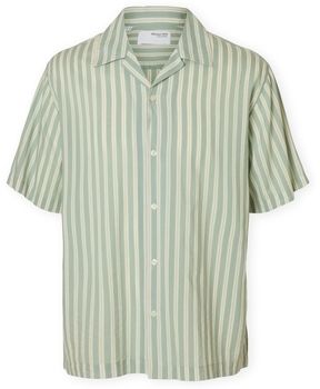 Košele s dlhým rukávom Selected  Relaxair Mix Shirt - Iceberg Green/Stripes