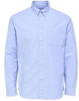 Košele s dlhým rukávom Selected  Noos Regrick Oxford Shirt - Light Blue