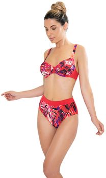 Plavky dvojdielne Teleno  TEFB1325C-ROJO