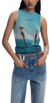 Tielka a tričká bez rukávov Desigual  REPRIS TS SUMMER 25WWTKX4
