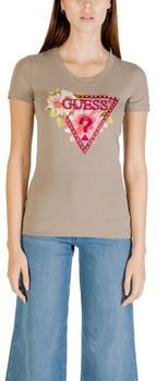 Tričká s krátkym rukávom Guess  SS CN TRIANGLE BEADS W5GI10 J1314