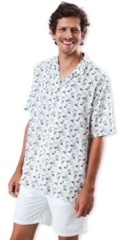 Košele s dlhým rukávom Brava Fabrics  Peanuts Racquet Club Tennis Shirt - White